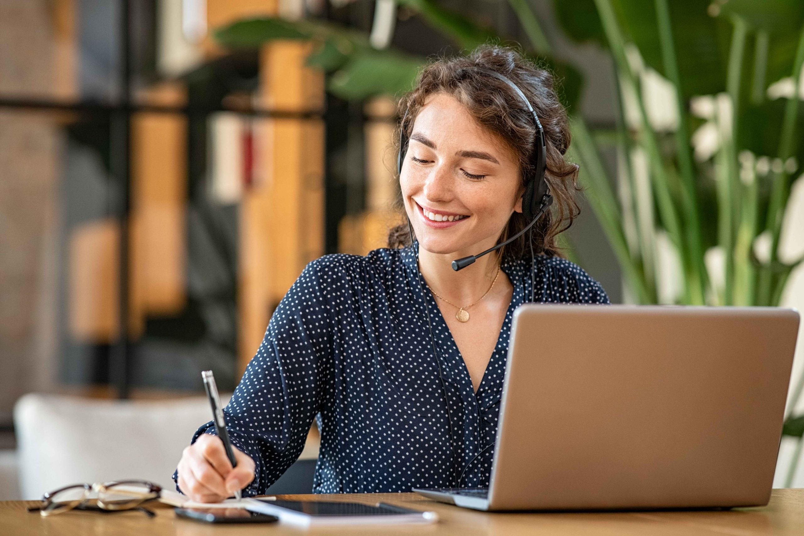 Chip Reverse Mortgage Specialist on Phone Taking Notes